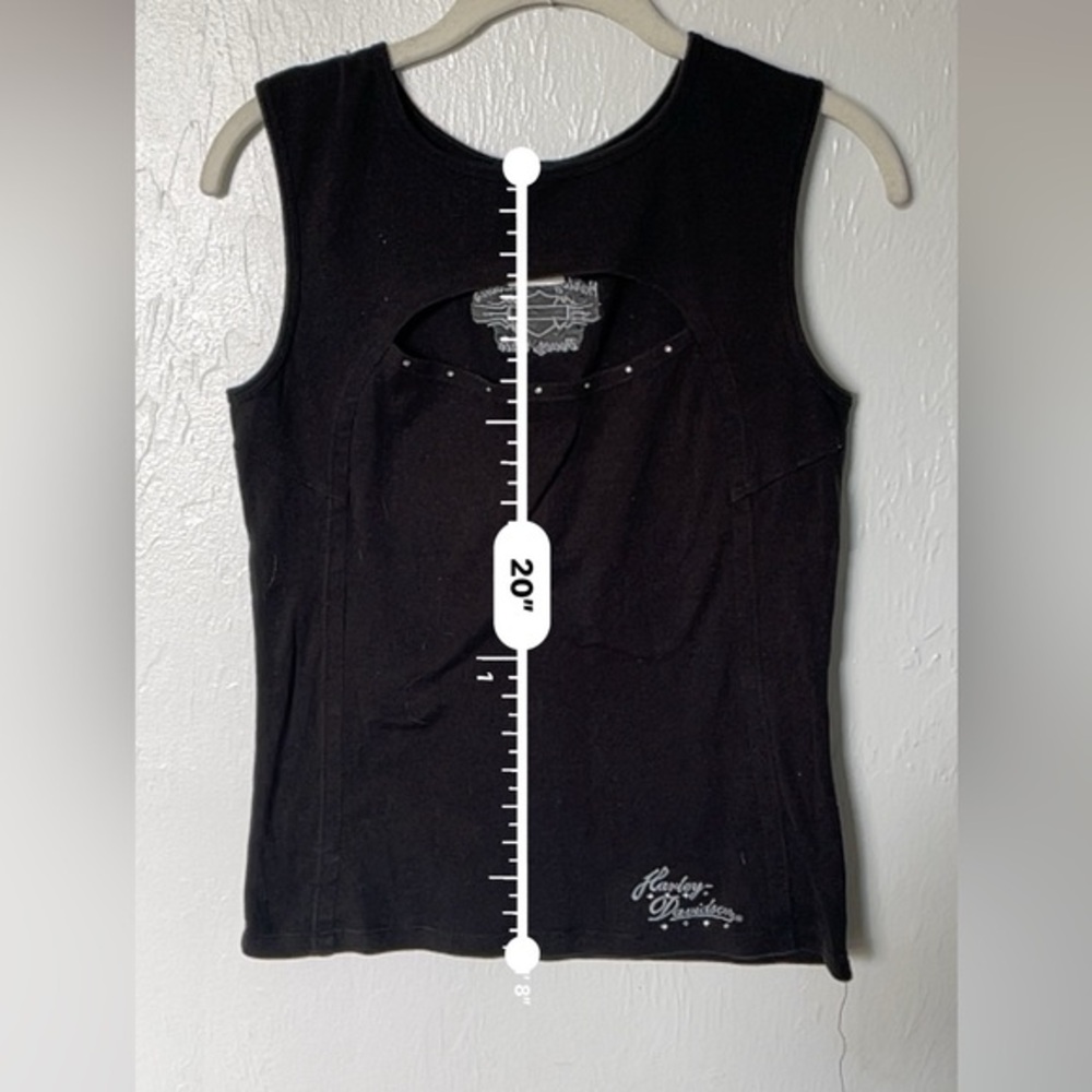 Vintage Harley-Davidson Women's Black Tank Top - Picture 2 of 5